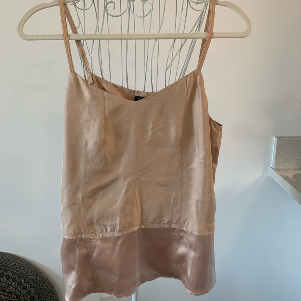 Rag & Bone silk 2 tone blush top